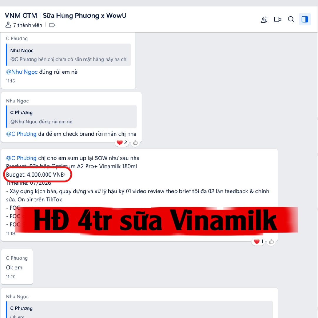 Hợp đồng 4 triệu sữa Vinamilk