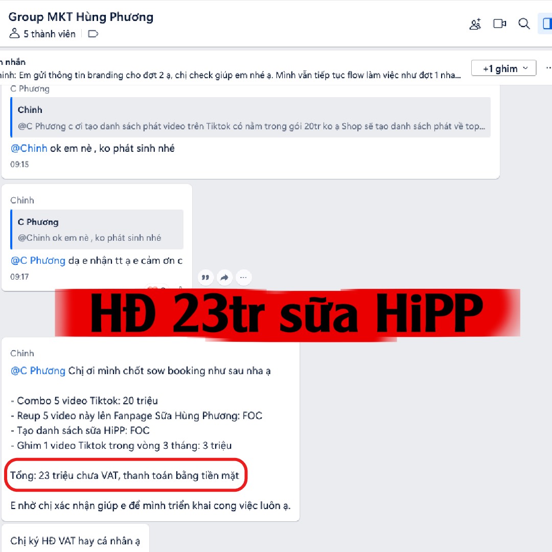 Hợp đồng 23 triệu sữa HiPP